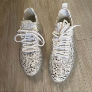 Steve Madden Bedazzled White Tennis Shoes - W 7.5